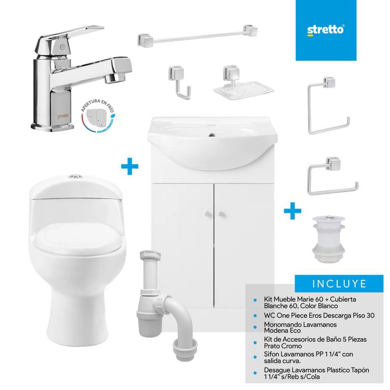 Sala de Baño 30,5 cm 4.8 l Marie 60 Blanco