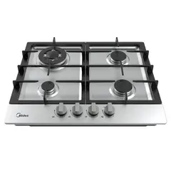 MIDEA - Encimera Gas 4 Platos Grey MG60SK005
