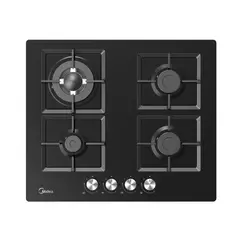 MIDEA - Encimera Gas 4 Platos Negro MG60GK007