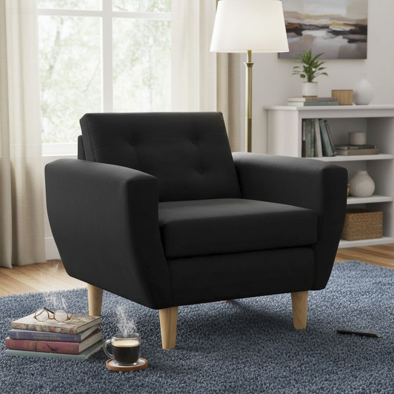 Sillón 1 cuerpo BOTE 1C 95x80x83 cm Negro