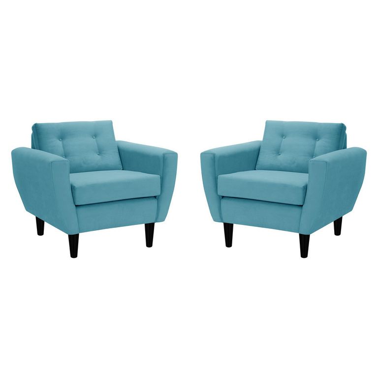 Set de 2 sillones 1 cuerpo BOTE 1C 95x80x83 cm Azul