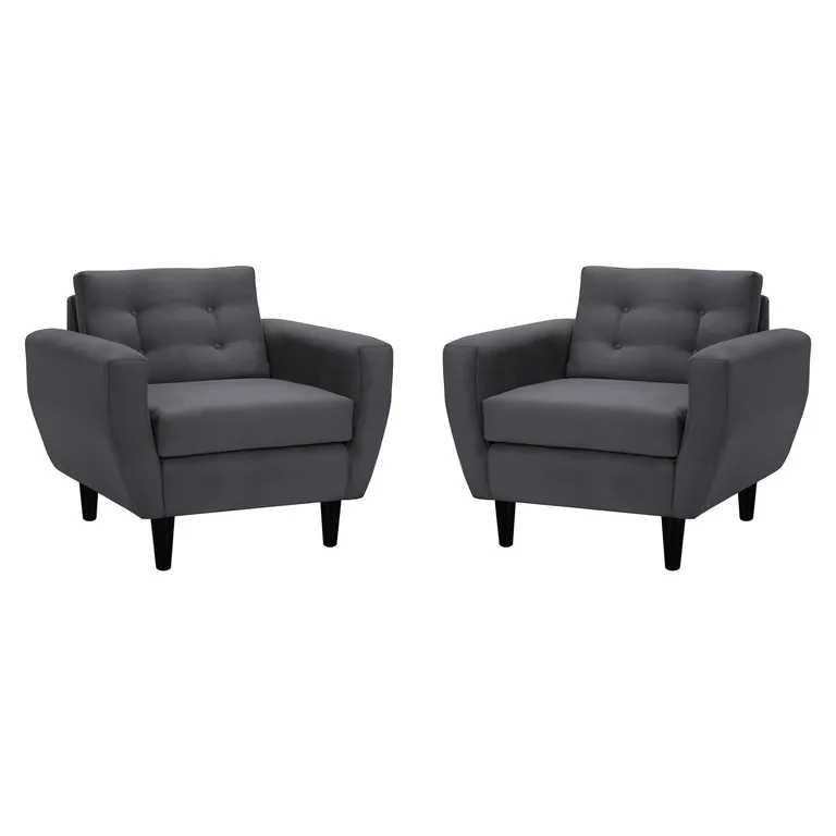 Set de 2 sillones 1 cuerpo BOTE 1C 95x80x83 cm Gris