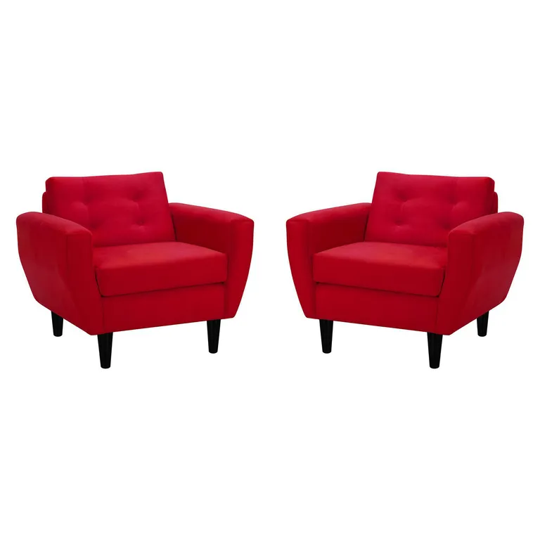 Set de 2 sillones 1 cuerpo BOTE 1C 95x80x83 cm Rojo