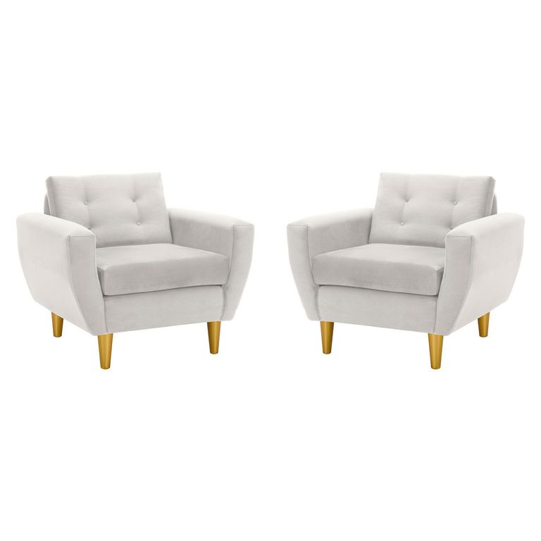 Set de 2 sillones 1 cuerpo BOTE 1C 95x80x83 cm Beige
