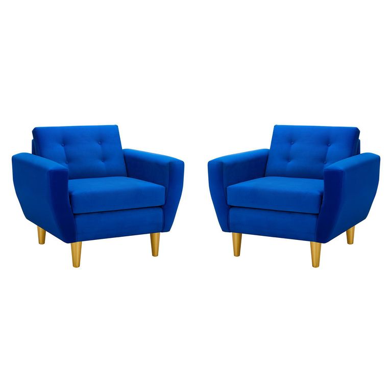 Set de 2 sillones 1 cuerpo BOTE 1C 95x80x83 cm Azul