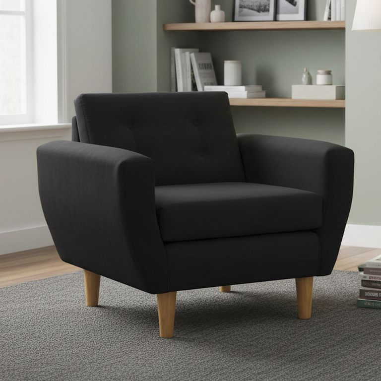 Sillón 1 cuerpo BOTE 1C 95x80x83 cm Negro
