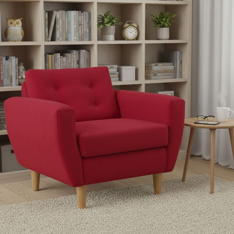 Sillón 1 cuerpo BOTE 1C 95x80x83 cm Rojo