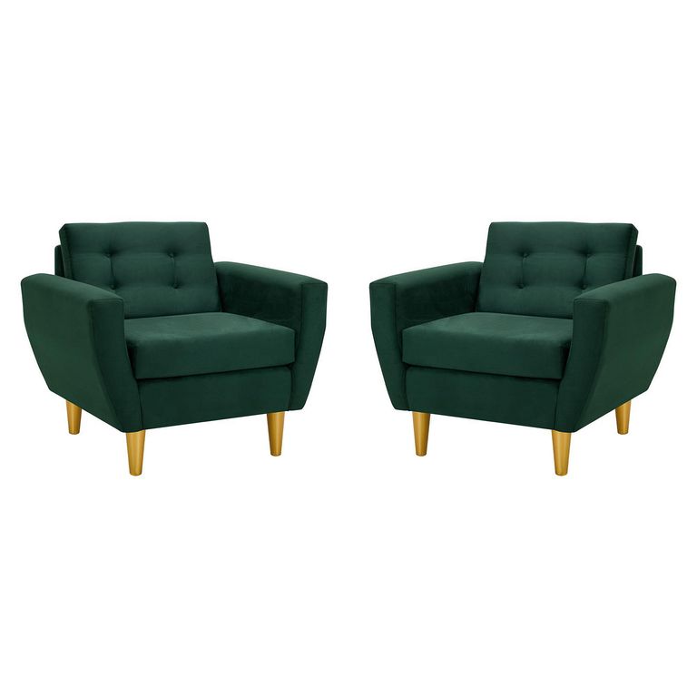 Set de 2 sillones 1 cuerpo BOTE 1C 95x80x83 cm Verde
