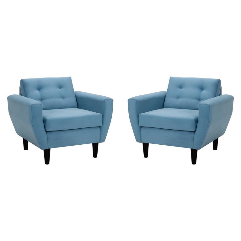 Set de 2 sillones 1 cuerpo BOTE 1C 95x80x83 cm Azul