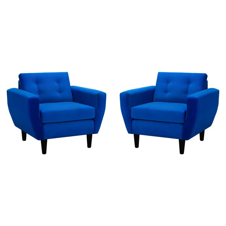 Set de 2 sillones 1 cuerpo BOTE 1C 95x80x83 cm Azul
