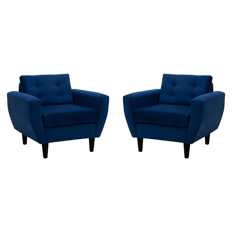 Set de 2 sillones 1 cuerpo BOTE 1C 95x80x83 cm Azul