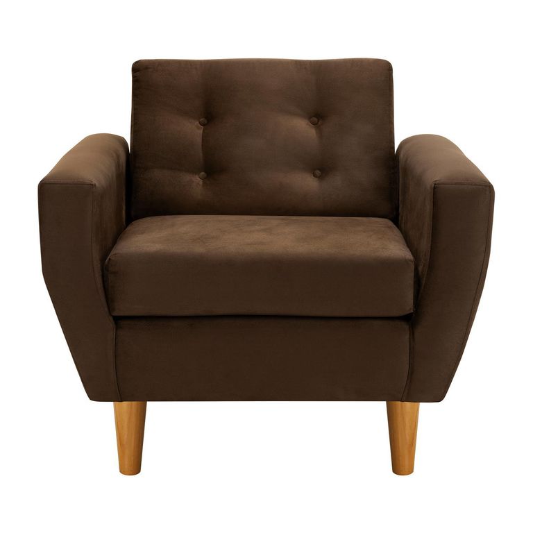 Sillón 1 cuerpo BOTE 1C 95x80x83 cm Café
