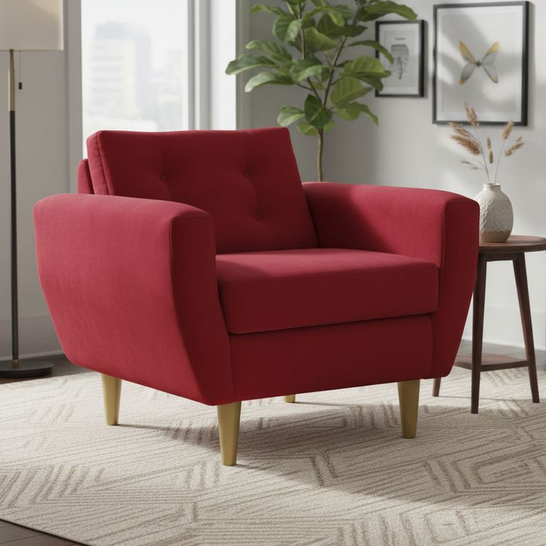 Sillón 1 cuerpo BOTE 1C 95x80x83 cm Rojo