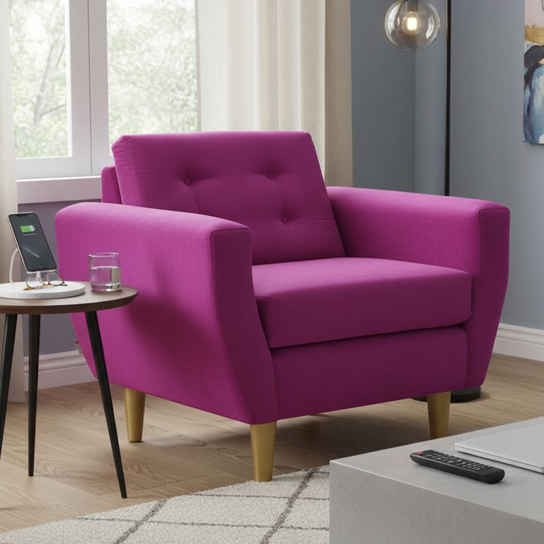 Sillón 1 cuerpo BOTE 1C 95x80x83 cm Rosado