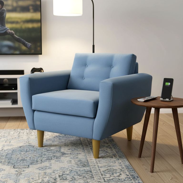 Sillón 1 cuerpo BOTE 1C 95x80x83 cm Azul
