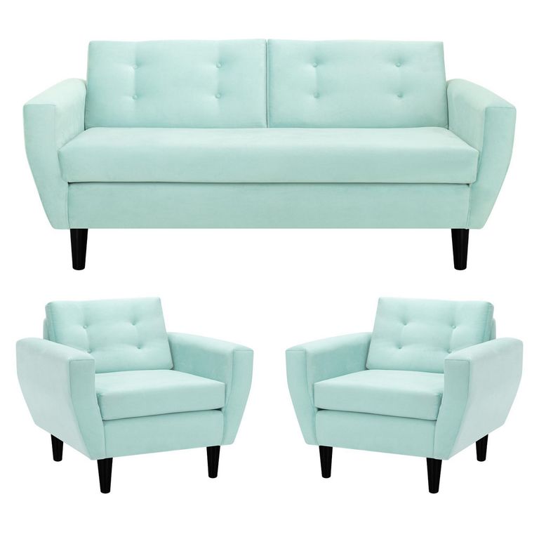 Living 3 cuerpos Bote 185x80x83 cm Verde