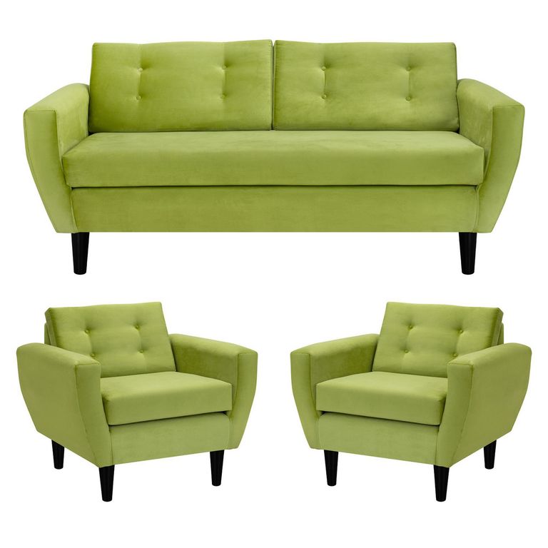 BODEVIR Living 3 cuerpos Bote 185x80x83 cm Verde