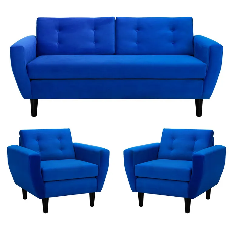 Living 3 cuerpos Bote 185x80x83 cm Azul