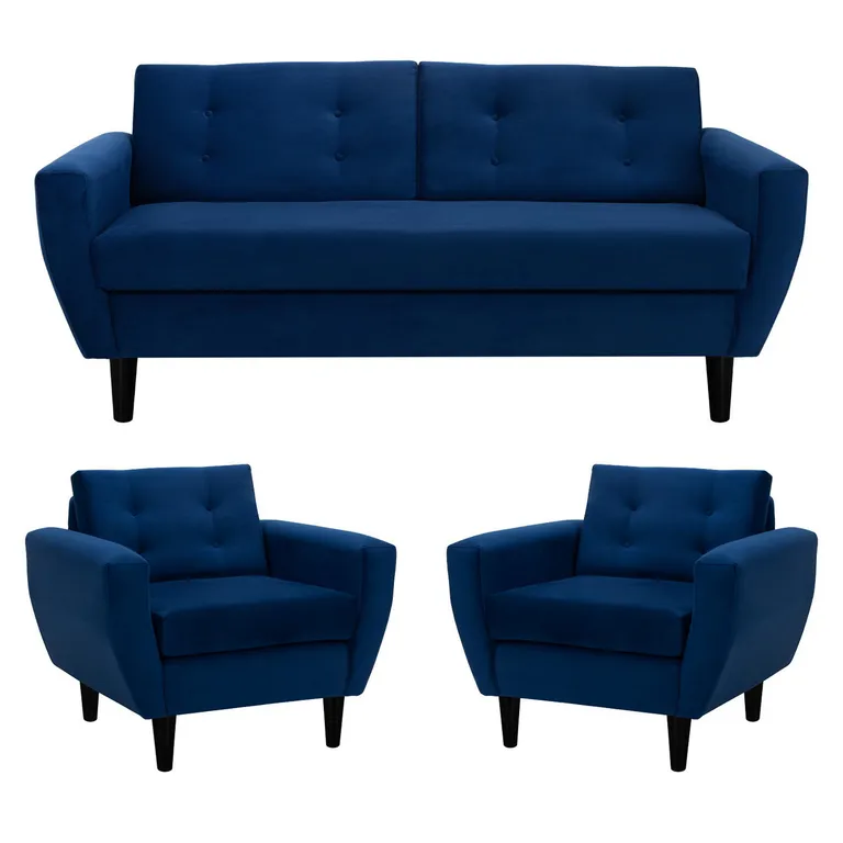 Living 3 cuerpos Bote 185x80x83 cm Azul
