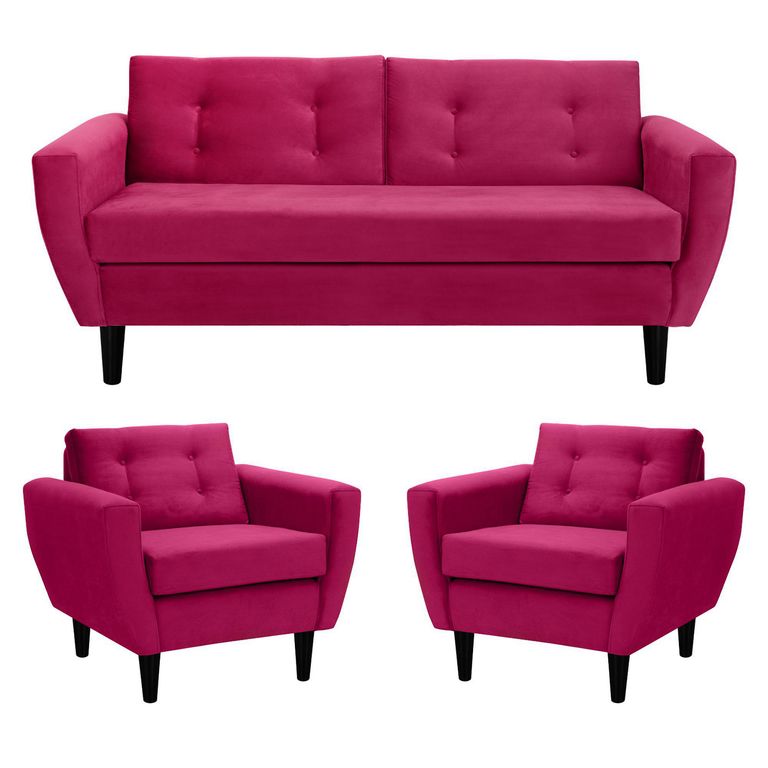 BODEVIR Living 3 cuerpos Bote 185x80x83 cm Rojo