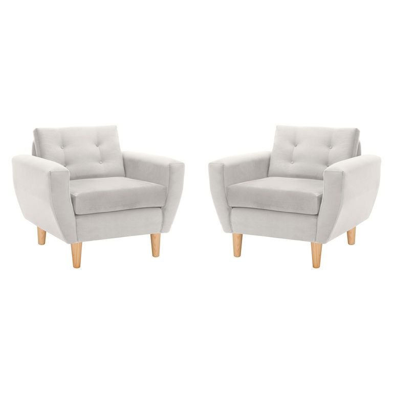Set de 2 sillones 1 cuerpo BOTE 1C 95x80x83 cm Beige