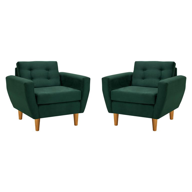 Set de 2 sillones 1 cuerpo BOTE 1C 95x80x83 cm Verde