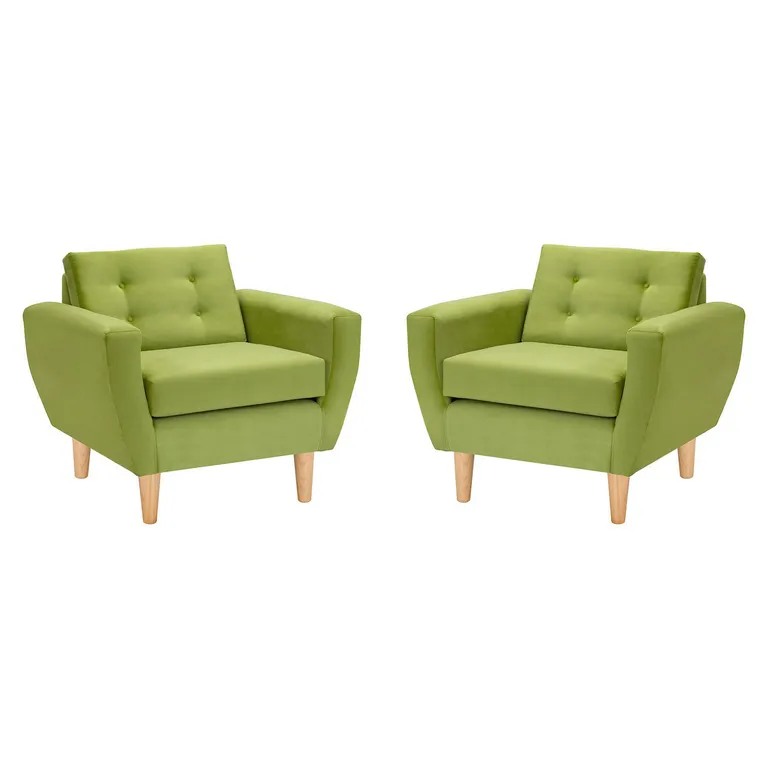 Set de 2 sillones 1 cuerpo BOTE 1C 95x80x83 cm Verde