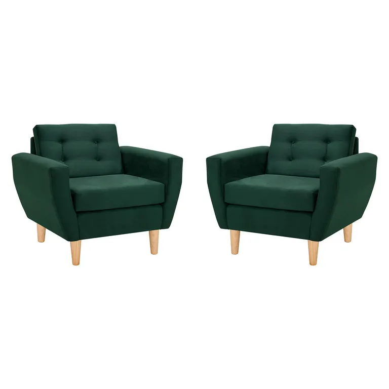 Set de 2 sillones 1 cuerpo BOTE 1C 95x80x83 cm Verde