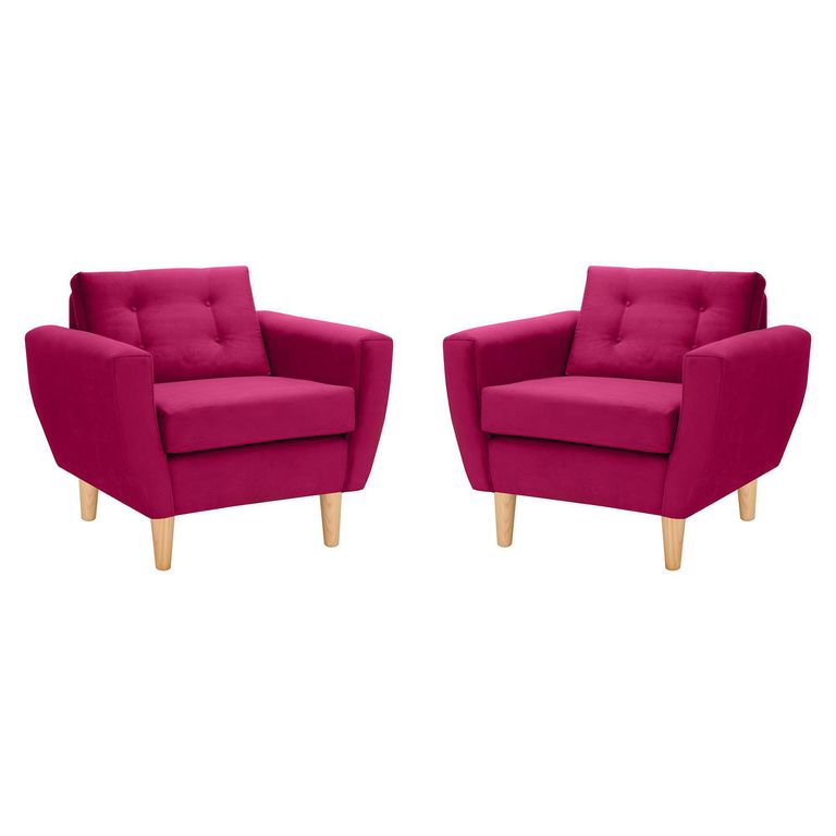 Set de 2 sillones 1 cuerpo BOTE 1C 95x80x83 cm Rojo