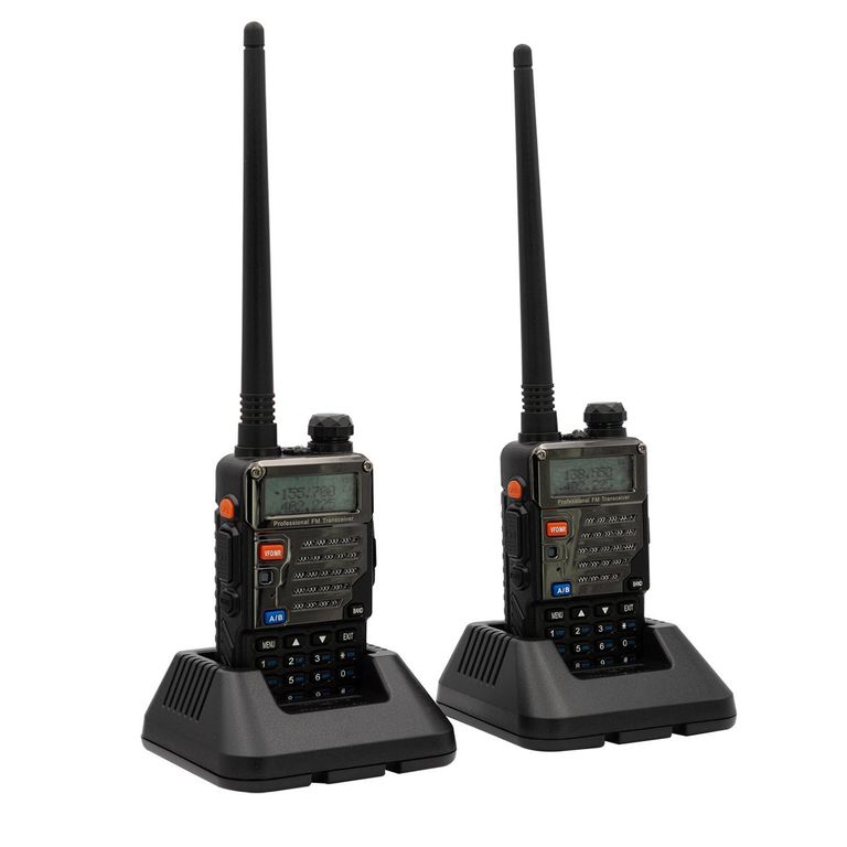 Kit Radios Transmisores Digitales Doble Banda 50 Km Con Audífonos