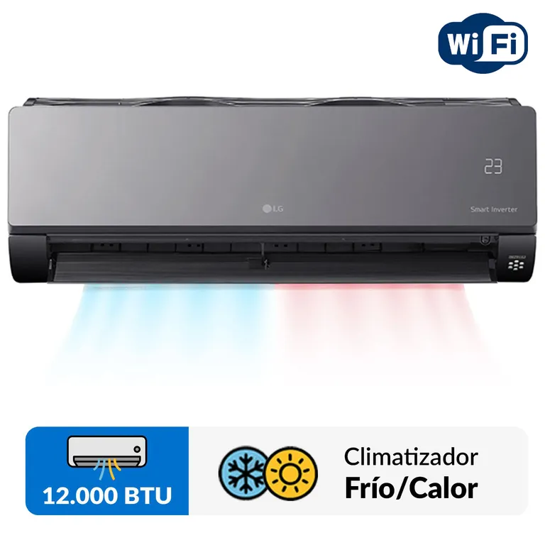 Aire Acondicionado Split Artcool Inverter 12.000 BTU Wifi Frio-Calor