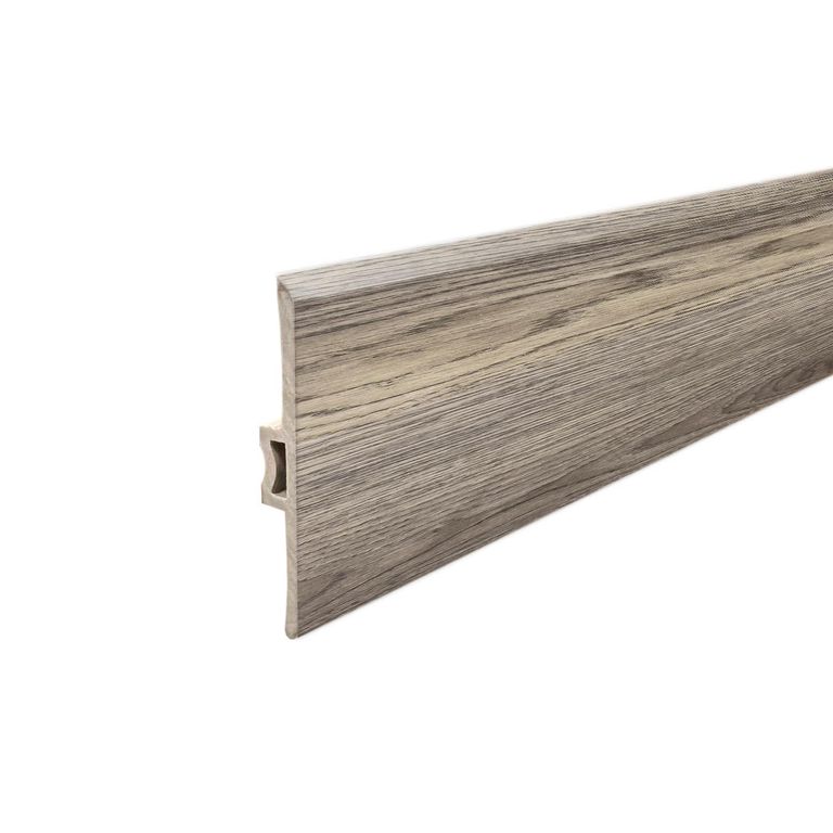 Moldura T PVC 2mt x 45mm Gris Grafito