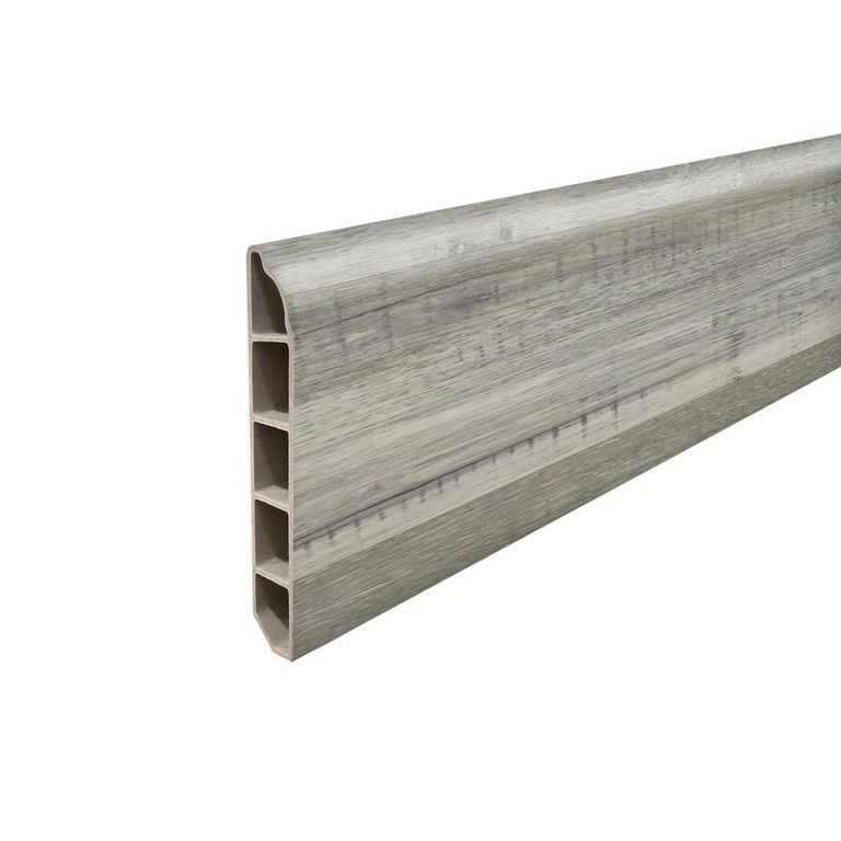 Guardapolvo PVC 2mt x 80mm Gris Absoluto