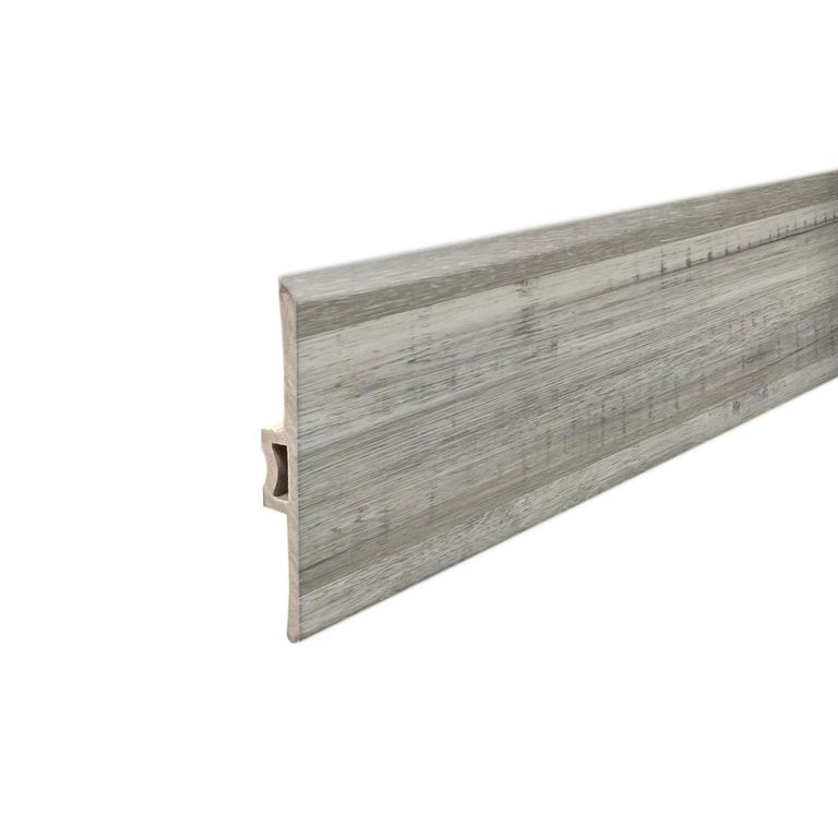Moldura T PVC 2mt x 45mm Gris Absoluto