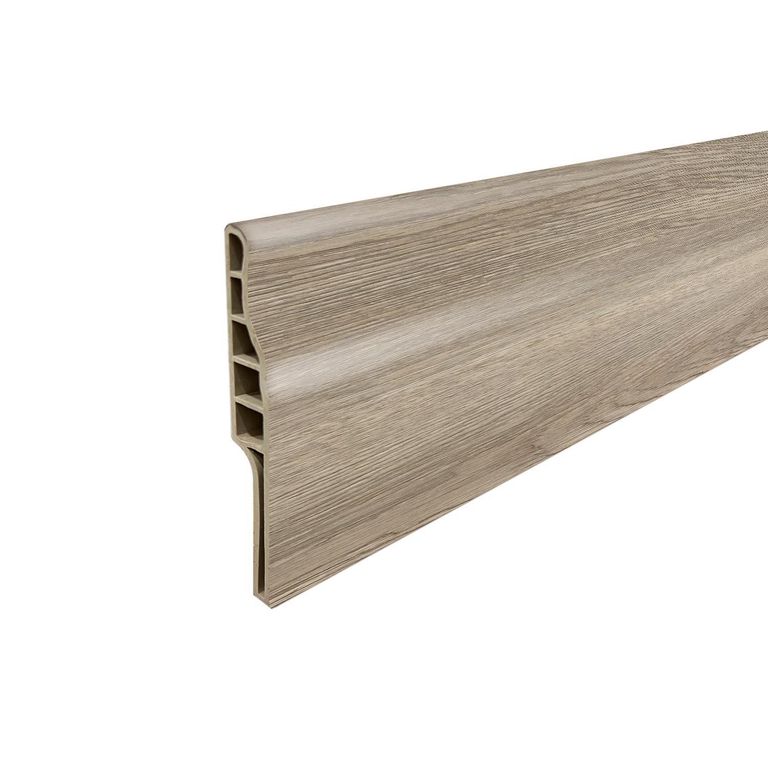 Guardapolvo PVC 2 m x 90 mm Gris Oak