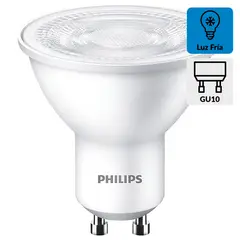 PHILIPS - Ampolleta Led Ecohome 4.7 W GU10 460 lm Luz Fría