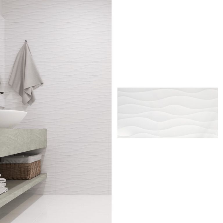 Cerámica 31x60 cm New Pacific Blanco 2.03 m2