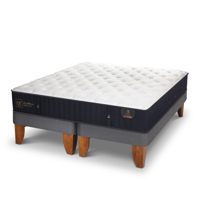 CIC Cama Queen Europea Premium Gris