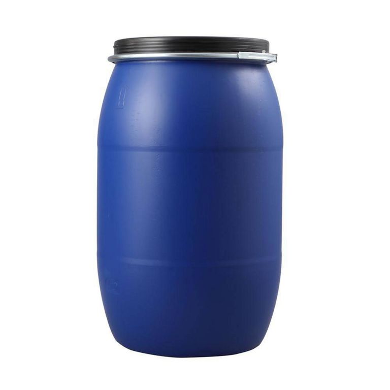 Tambor de 220 litros boca ancha con anillo metalico 96x59 cm