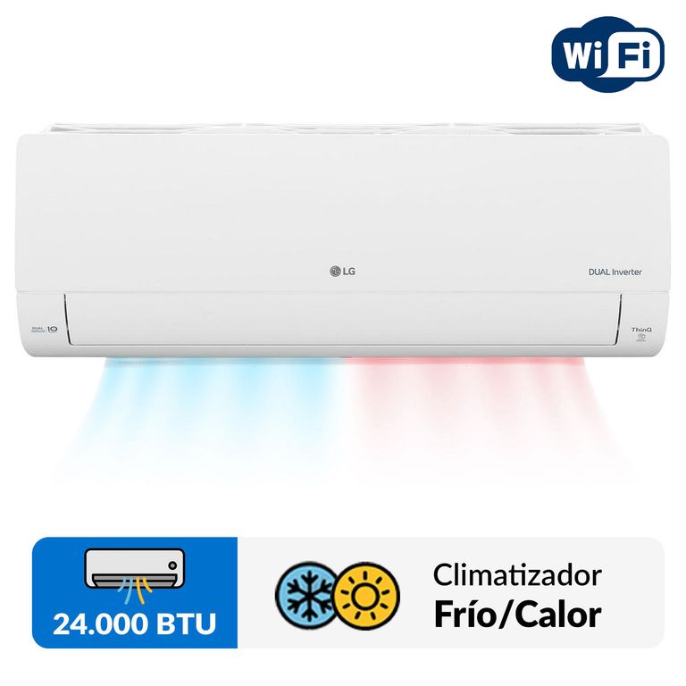Aire Acondicionado Split Dualcool Inverter 24.000 BTU Wifi Frio-Calor