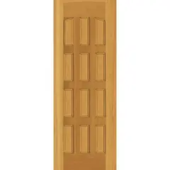 HOLZTEK - Puerta Madera de lenga 80x200 cm Modelo 7 Natural