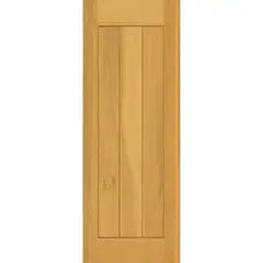 HOLZTEK - Puerta Madera de lenga 80x200 cm Modelo 12 Natural