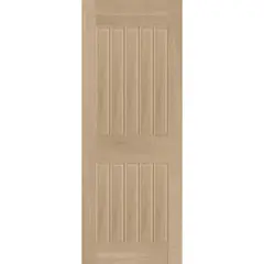 HOLZTEK - Puerta Madera de lenga 80x210 cm Modelo 605 Natural