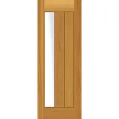 HOLZTEK - Puerta Madera de lenga 95x210 cm Modelo 13 Natural