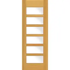 HOLZTEK - Puerta Madera de lenga 100x220 cm Modelo 16 Natural