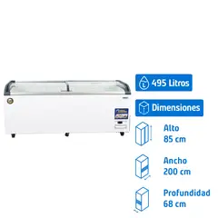 VENTUS - Conservadora Industrial Frío Directo 495 Litros Blanco CTV-720Q PRO