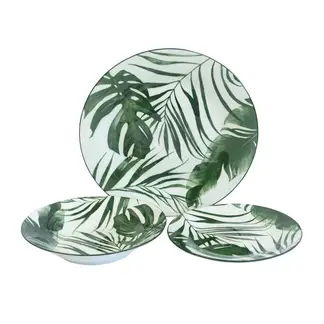 DORAL - Vajilla Bruna 18 Piezas Porcelana Allessia Multicolor