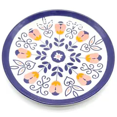 PK HOME - Plato cerámica 22 cm hojas