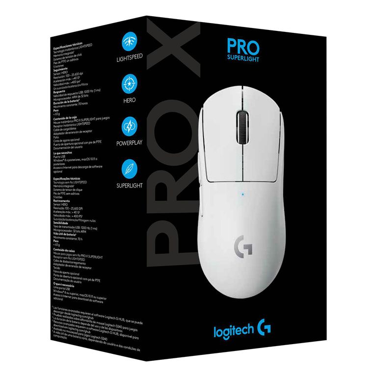 Mouse gamer Pro X superlight blanco