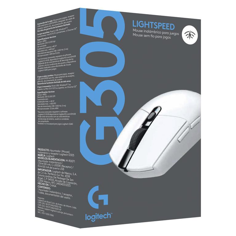Mouse gamer Lightspeed G305 Wireless blanco